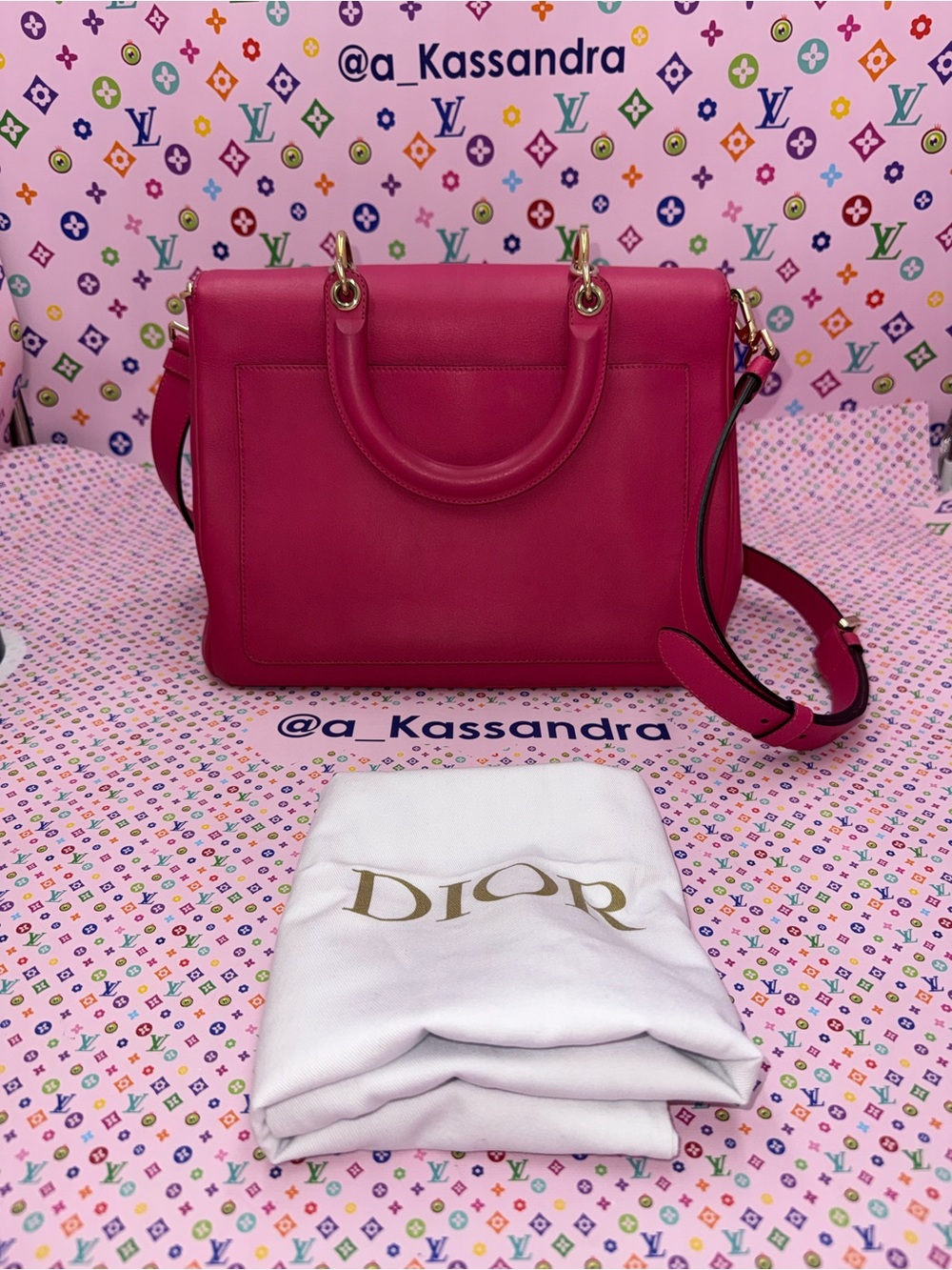 Christian Dior Diorissimo Flap Top Handle Satchel Bag - Picture 5 of 16